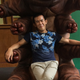 Ed Yong bonds with a giant tardigrade. (Image: Ed Yong)